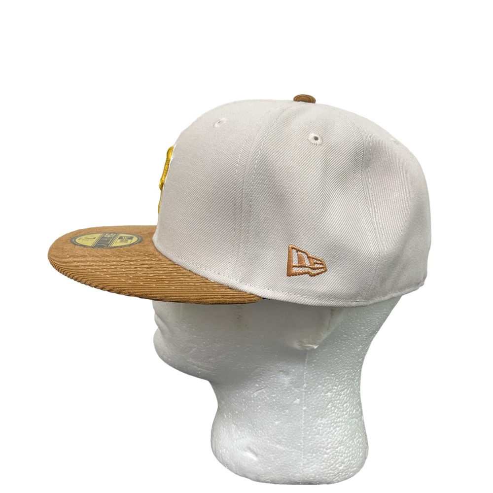 New Era 59Fifty Fall Corduroy Pirates 1976 World Series Hat Green Bottom - 7 5/8 - Picture 2 of 5